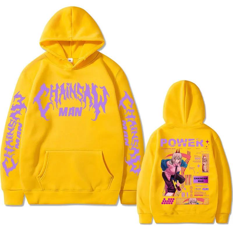 Cartoon Anime Couple Hooded Sweater European Size Chainsaw Man Hooded Sweater Anime Cartoon