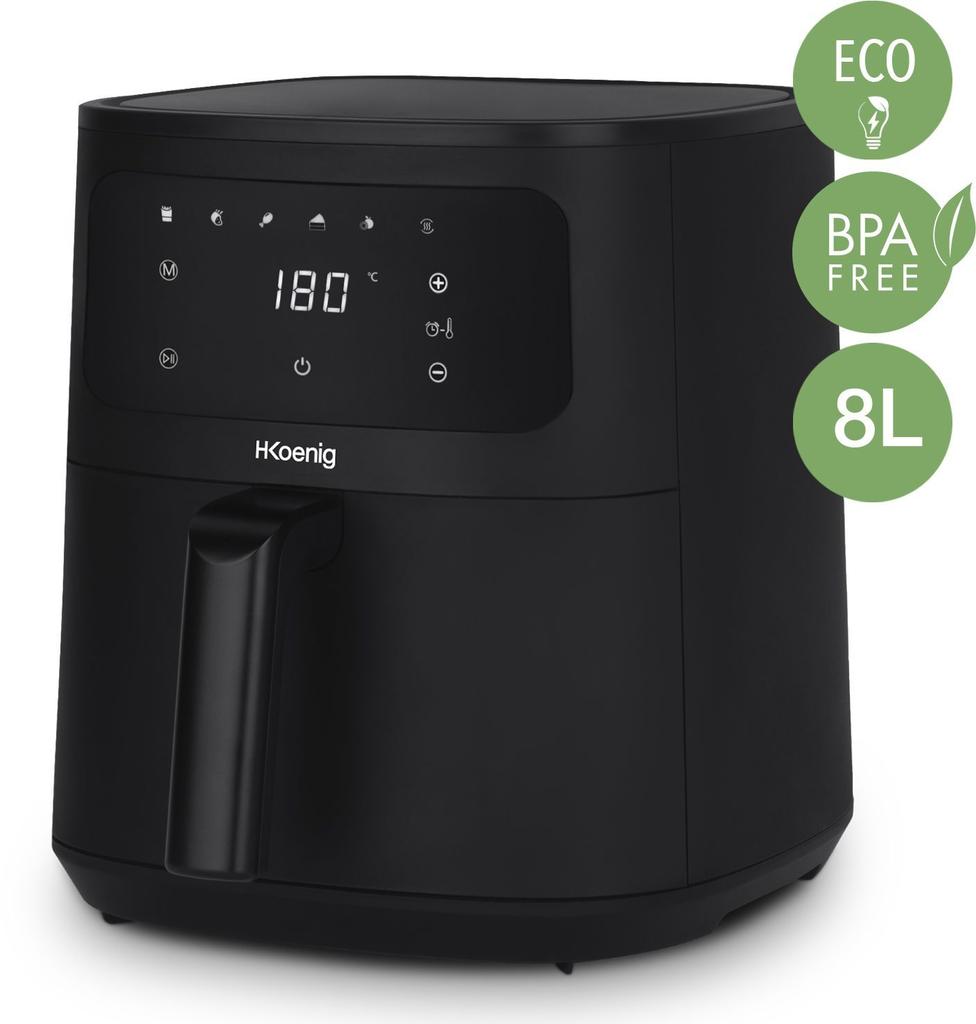 Friteuse sans huile - H.Koenig - FRY880 - 8L - Température réglable 80-200°C - 5 programmes de cuisson