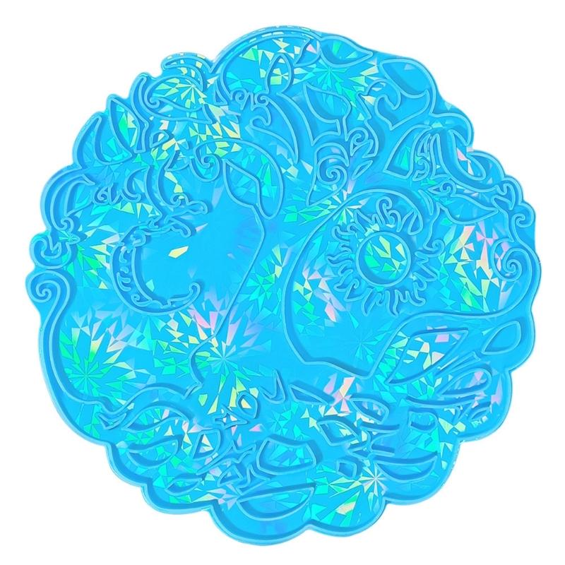 Mucegai versatilă de turnare din silicon Mucegai pentru figurine din arborele vieții Mucegai versatilă pentru turnare pentru ornamente, instrument de bijuterii holografice