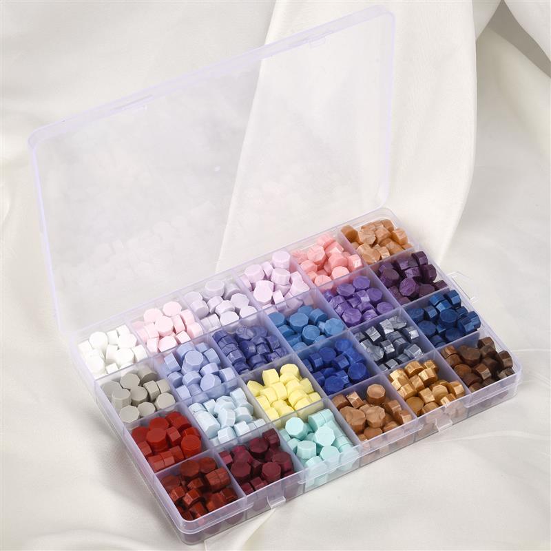 Boxed Lacquer Sealing Wax Ancient Octagonal Paint Sealing Wax Box Set Stamp Beads DIY Craft Invitation Envelope Wedding Wax Seal