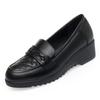Fashion Retro Black Loafers Shoe For Women Spring New Comfort Soft Leather Low Heel Single Shoe British Round Head Shoes