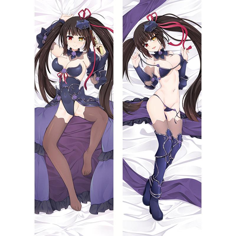 Anime DATE A LIVE Yatogami Tokisaki Kurumi Pillow Covers Dakimakura Case 50x160CM 3D Two-sided Bedding Hugging Body Pillowcase
