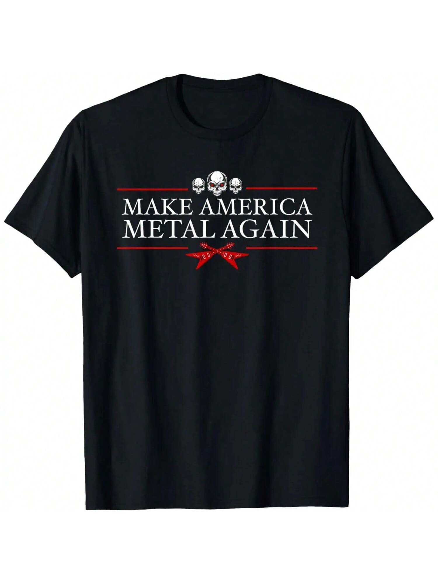 Make America Metal Again Rock Heavy Music Thrash Gift T-Shirt S