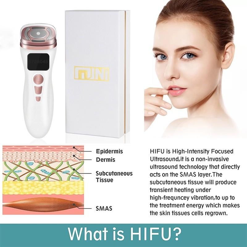 Mini HIFU Ultrasound Machine RF EMS Microcurrent Lift Firm Tightening Skin Wrinkle Anti-aging Machine Skin Care Beauty Device