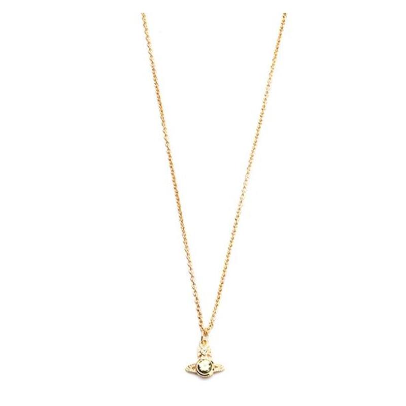 Vivienne Westwood Planet Pendant Brass Necklace Women s Gold 6302027802R714SMR714 золотой