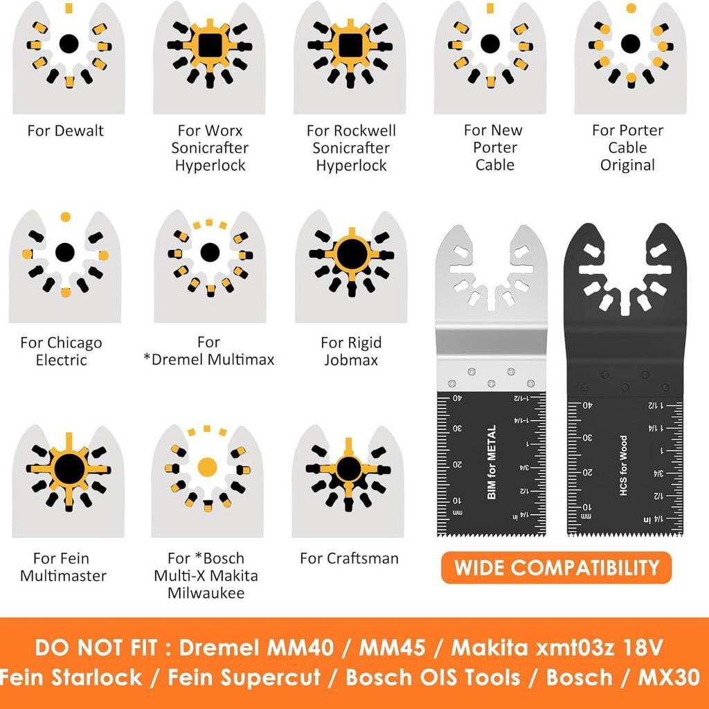 Universal Multifunctional Oscillating Saw Blade for Woodworking and Grinding