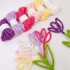6Rolls Of Multicolored Hollow Braided Cord Rope 5.46Yard Long 7mm Wide Polyester Rope For Art Craft And Home Decoration