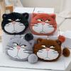 Cute Cartoon Cat Plush Coin Purse Keychain Earphone Storage Bag Backpack Hangings Ornament Gifts