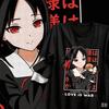 Kaguya‑sama Love Is War Anime T-Shirt Grafica Unisex Larga Cotone Morbido Manica Corta Maglietta Stampa Personaggio Manga Casuale Streetwear Top per Uomo Donna