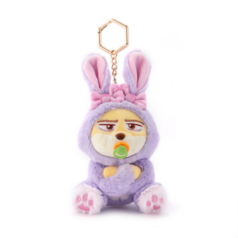 Authentic Zootopia 2 Judy & Nick Plush Keychain with Officer Clawhauser Ornament