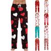 Men's Valentine's Day Printed Drawstring Long Pants Casual Pajamas