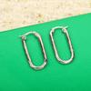 New In Hot Brand Vintage Earring for Women Luxury Jewelry Designer Eardrop Copper Fashion Simple Green Lady Party Big Earrings
