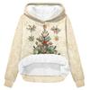 Women's Fashion Casual Long Sleeve Christmas Printed Hooded Sweatshirt