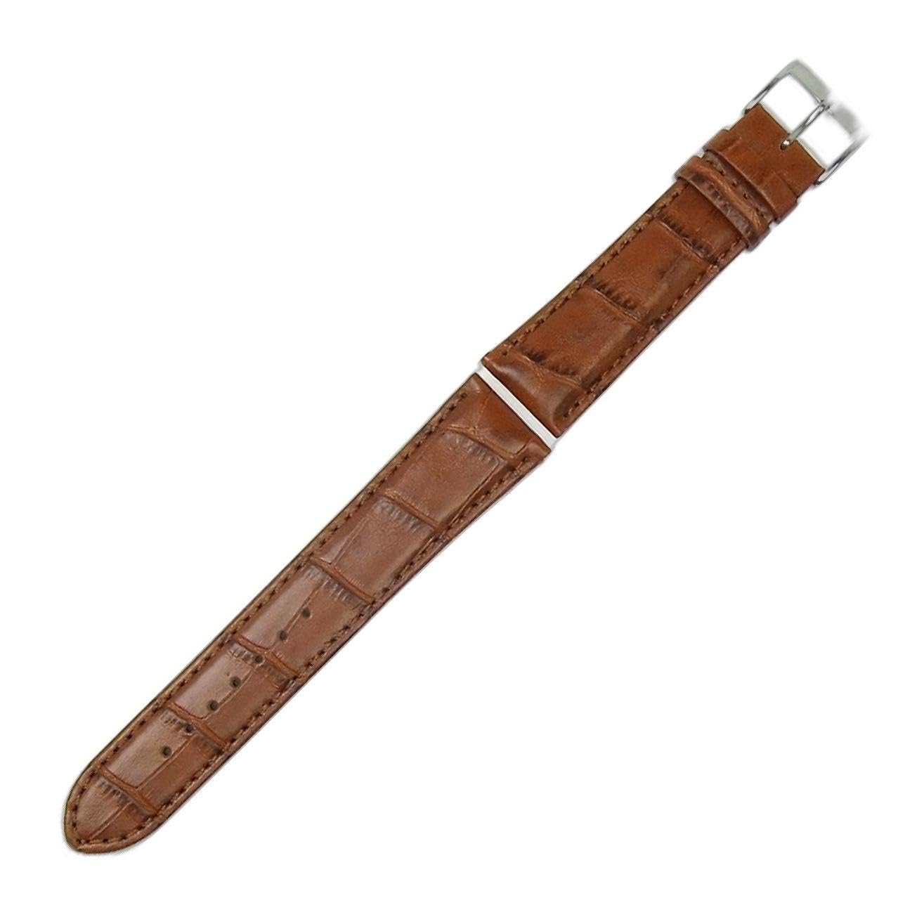 

[Maruman] [EICO] Watch Band, Cowhide (Embossed Crocodile), Made in Japan, Size S 86654, Gold Brown, 22mm