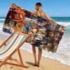 Tijger Kunst Print Strandlaken, Groot Zacht Sneldrogend Handdoek voor Strand Kamperen Zwemmen