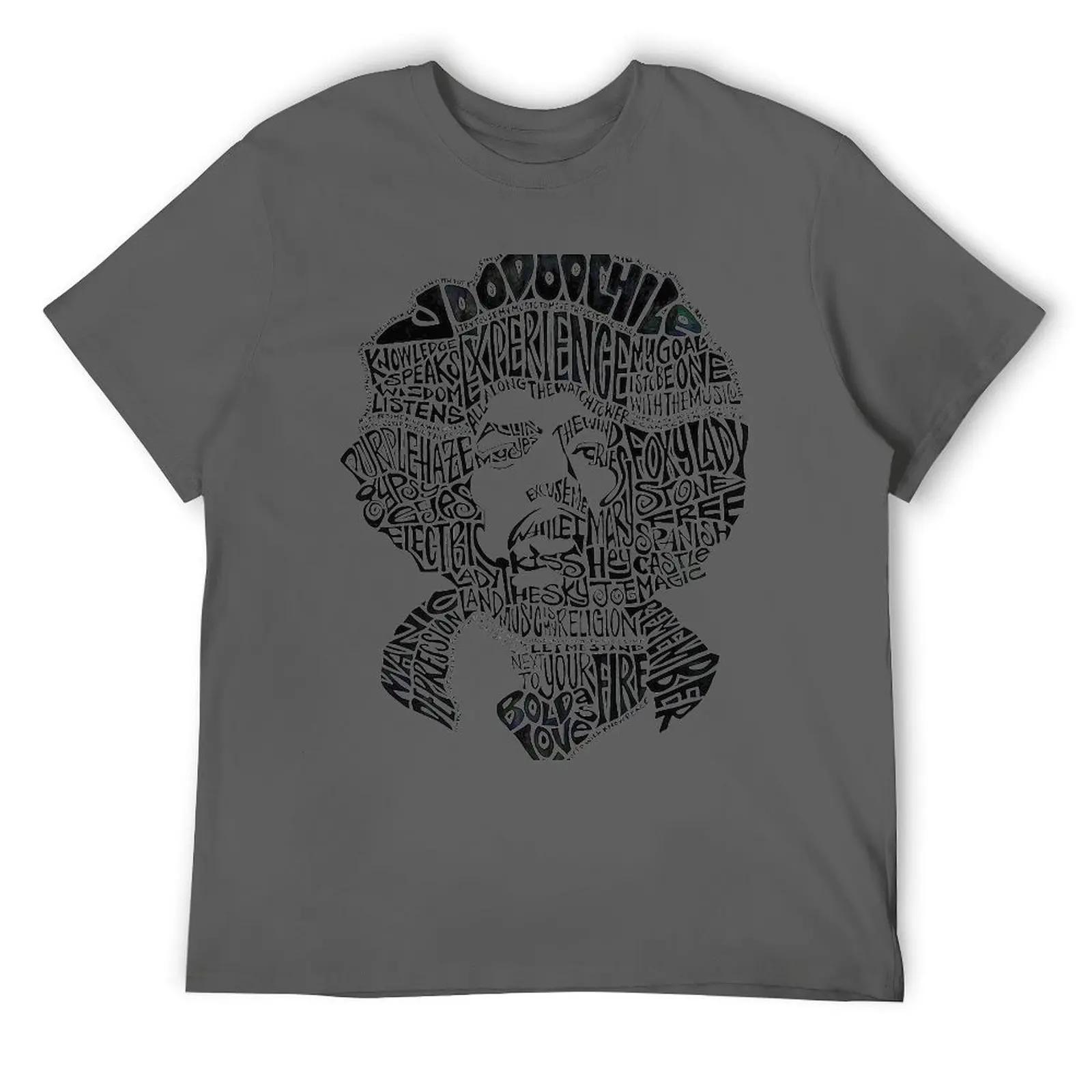 

ONeck Retro Tee Shirt Original Man Graphic Tops Large Size Black And White Poster of Jimmy Hendrix T Shirt Fun TShirts 4XL