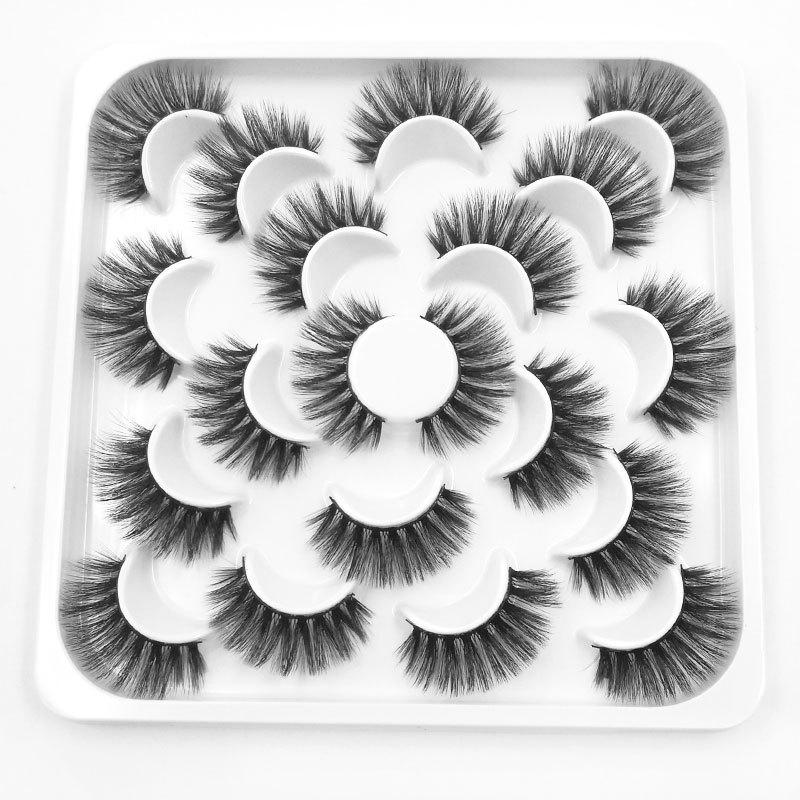 Dropshipping Products 2021 10 Pairs Lashes Magnetic Eyelashes Lashes Bag False Eyelashes Default box&Natural Long&Mix