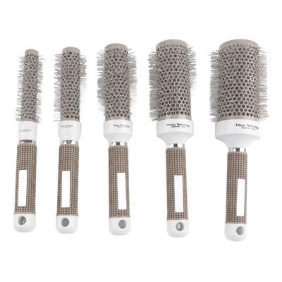 Conjunto de 5 Escovas Redondas Condutoras de Calor Pente para Cabelo Ferramentas de Cabeleireiro para Secar com Secador e Modelar