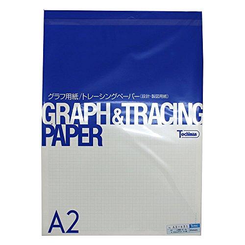 SAKAE Teknisk Papir Rutenettpapir, A2, 4,55 mm Rutenett, Papir av høy kvalitet, 50 ark, A2-451