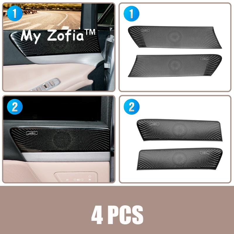 For Xpeng X9 2024 2025 2026 Car Door Audio Speaker Stainless Steel Decoration Cover Trim Horn Air Outlet Panel Cover Accessories