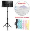 Irin Music Stand Collapsible Sheet Music Score Tripod Stand Holder Macaron Colors With Music Clip Musical Instrument Accessories