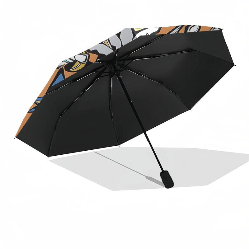 1pc Sonic the Hedgehog Umbrella Automatic Opening & Closing, Portable 3-Fold Design, 8-Bone Iron Frame Outdoor Umbrella, Ideal Gift for Fans, Traveler