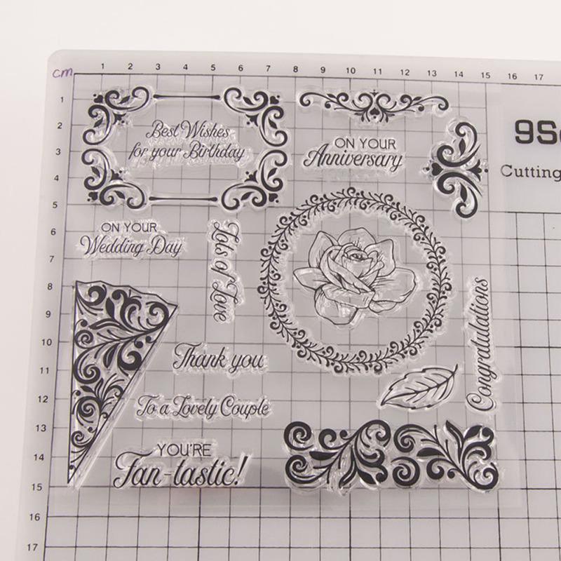 Transparent Clear Silicone Stamp for Seal DIY Scrapbooking Photo Album Decorative Clear Stamp Sheets