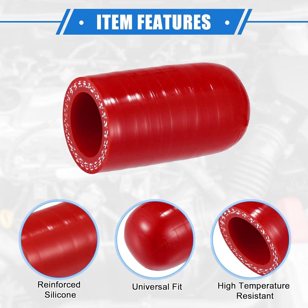 Reinforced Silicone Coolant Cap Kit, 0.71" ID Turbo Bypass Valve Cap Universal for Car Vacuum Throttle Body Water Port Fix Leak High Temperature