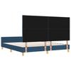 Bed Frame with Headboard Blue 180 x 200 cm Fabric