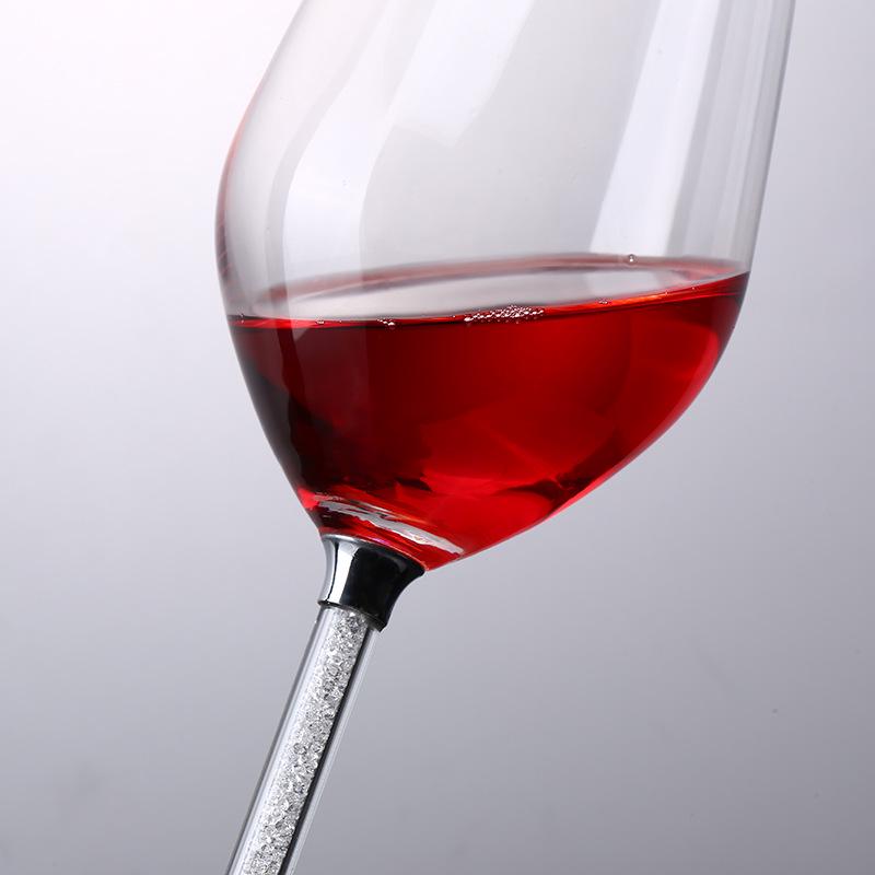 Personalized Crystal Diamond High-Stem Red Wine Glass Gift Set
