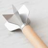 304 Stainless Steel Meat Masher 6-Blade Meat Chopper with Wooden Handle Easy to Clean Potato And Vegetable Masher for Kitchen Cooking And Mixing
