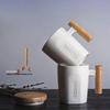 TOMIC Creative Glass Mug with Wooden Handle