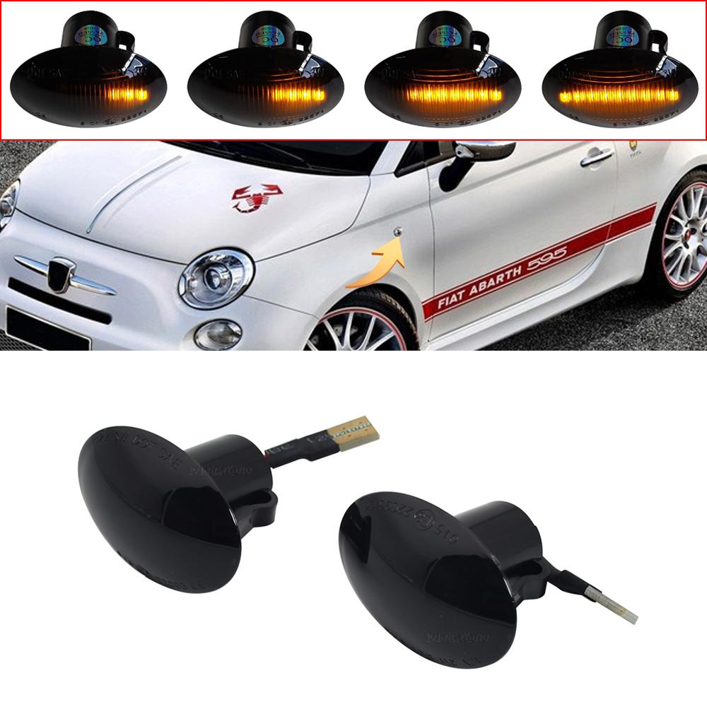 Sequential Flashing LED Turn Signal Side Marker Light For FIAT 4S 63 3P NUOVA 500 ABARTH Ford KA DESDE Lancia YPSILON Maserati