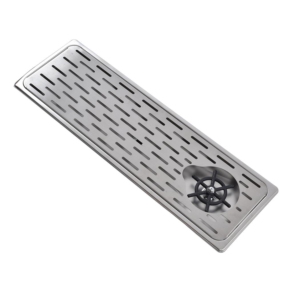 Lava Tazze G1/2in Risciacquo Automatico Incasso Acciaio Inossidabile Bar Risciacqua Bicchieri Vassoio di Scarico