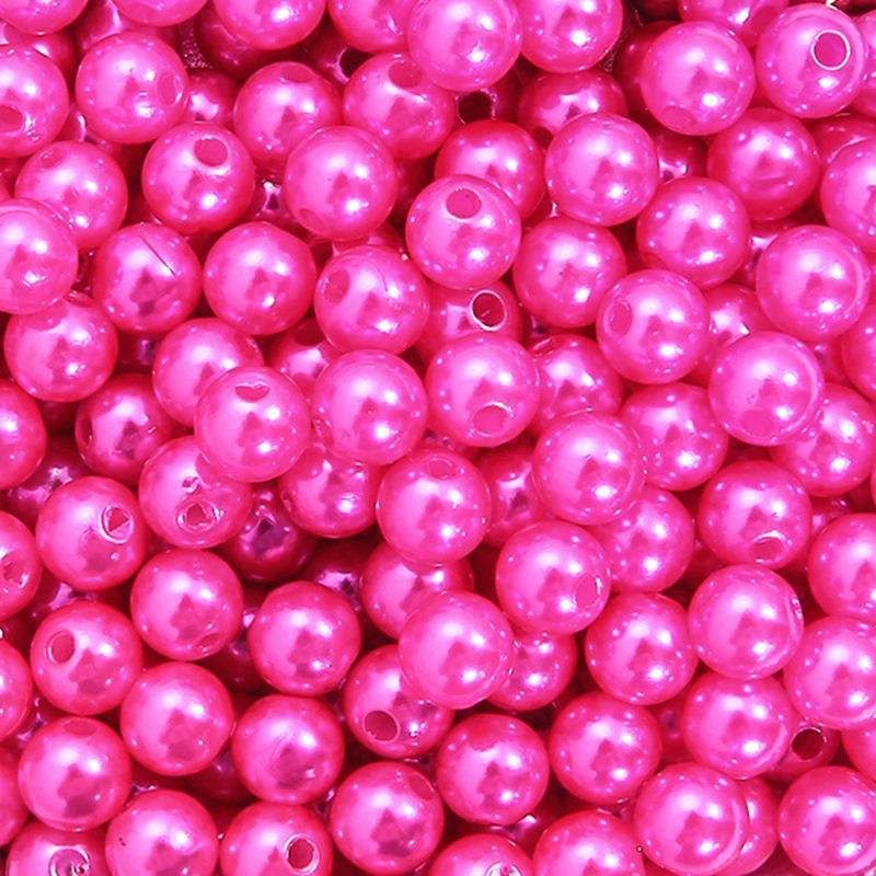 DIY Acrylic Pearl Beads: Round, Loose Beads for Handmade Jewelry Accessories, Bracelets, Necklaces, and Earrings.