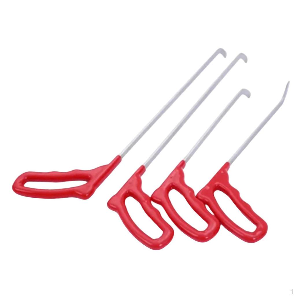 4 Pieces Dent Repair Hook Rods Paintless Removal Kit Sturdy Auto Body Hooks for Washing