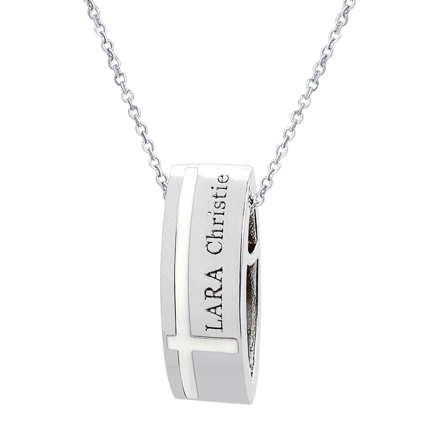 Marine Cross Necklace [Lara Christie] [WHITE Label] cp3119-w белый