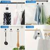 2PCS 360° Rotating Storage Hanger Hook Multi-Claw Bag Metal Belts Rack Wooden Organizer For Bras Ties Scarves Household Closet