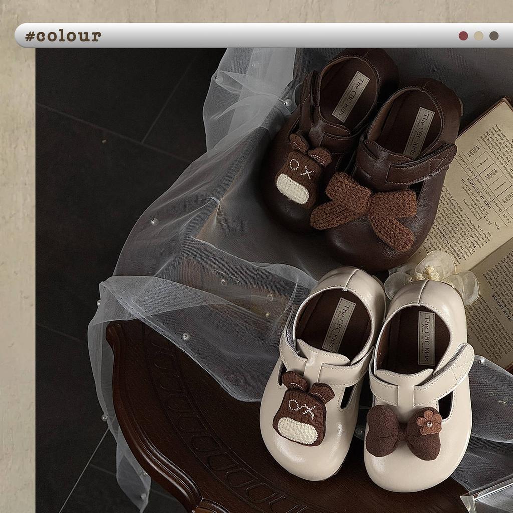 XSHX Children's Korean Mary Jane Doll Leather Shoes Wenzhou Classmate Autumn New Velcro Wide Show Shoe Head Rubber Retro