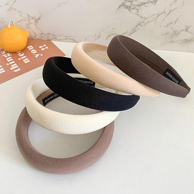 Vyztužené čelenky Dámské Husté sametové vlasy Hoop Dívčí sponge Hairband