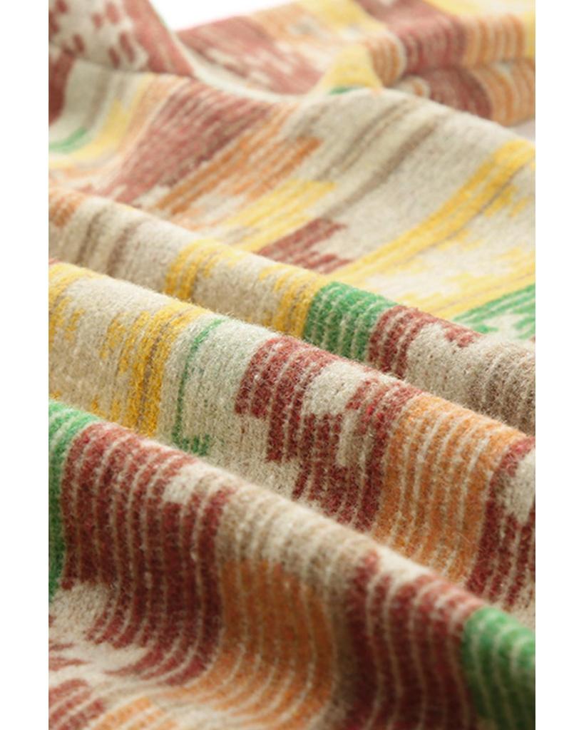 Azura Exchange Jachetă cu buzunar și nasturi și imprimeu aztec