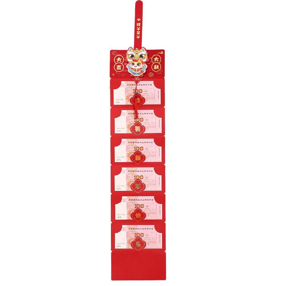 Paper Horse Year Red Envelope 3D Design Folding Style Folded Red Envelope Red Color Thickened Chinese New Year Envelope