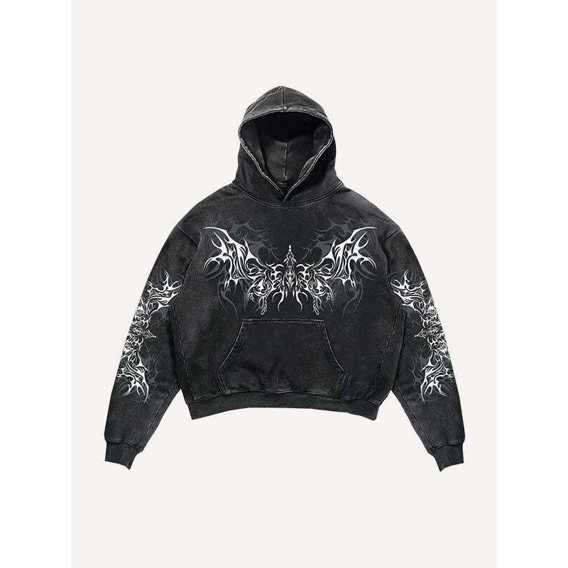 American Retro Skull 3D Printed Hooded Sweatshirt