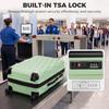 30Inch 77cm 98L Suitcase, ABS Hard Shell Checked Luggage, Green