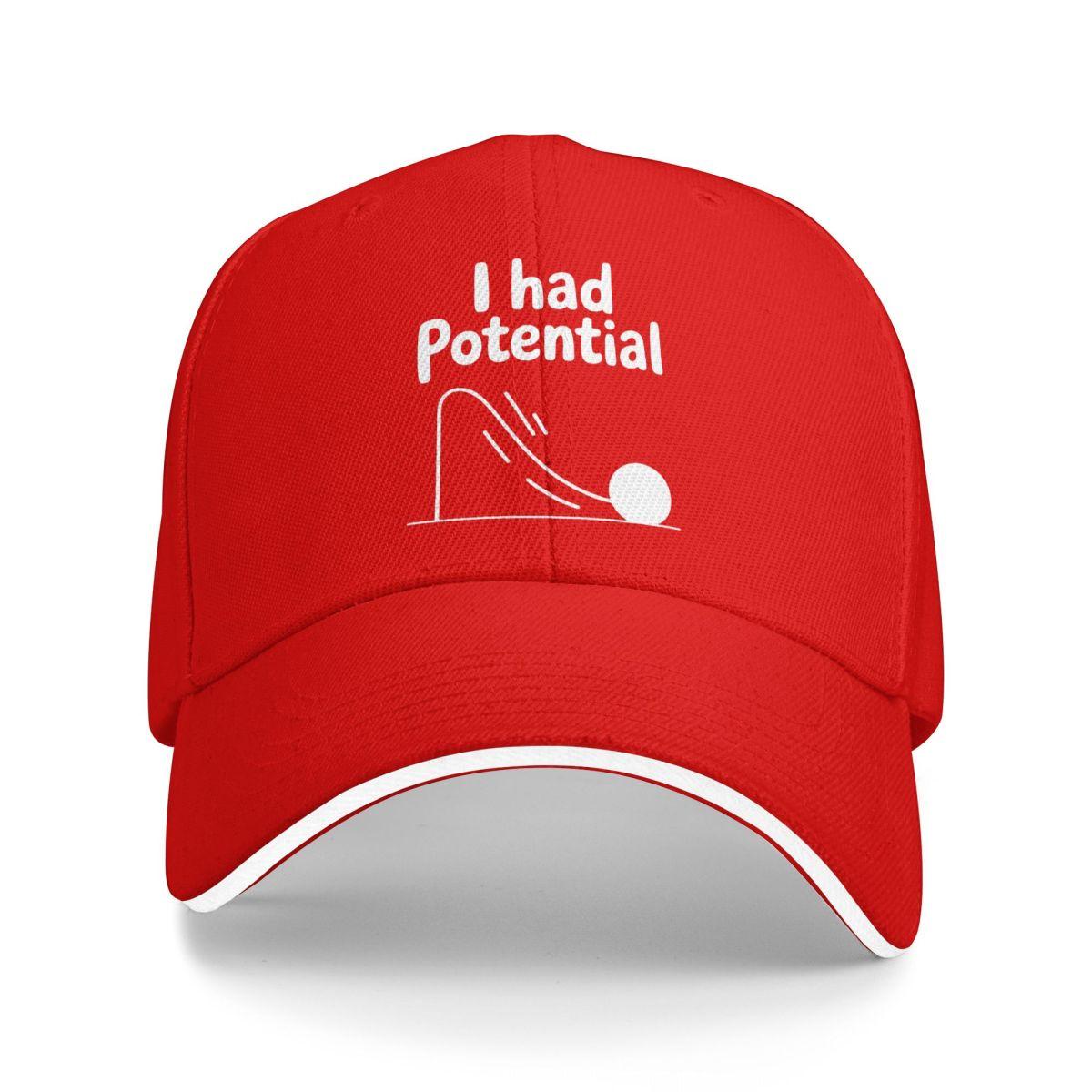 Baseball Caps I Had Potential Funny Graphic Unisex Women Outdoor Spring Hats One Size
