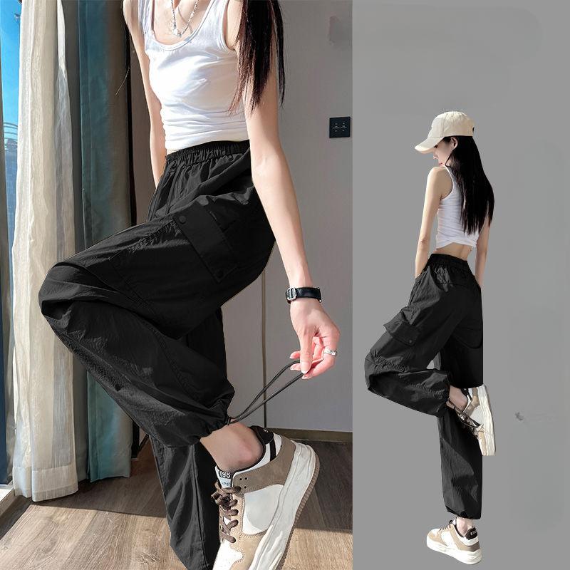 Women's High Waist Purple Workwear Pants Spring Summer Quick Dry Pants Petite American Leisure Sports Pants
