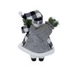 Standing Doll Christmas Santa Claus Plaid Clothing Decoration Party Festival Craft Ornament