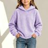Boys Girls Christmas Print Sweatshirt, Long Sleeve Stand Collar Pullover for Fall Winter
