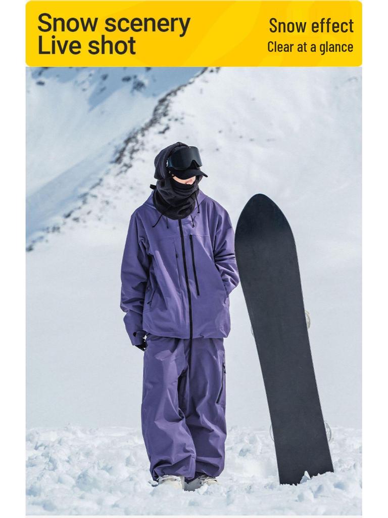 Unisex Windproof Waterproof Ski Pants: Warm, Loose Fit, Plus Size, Wear-Resistant for Men & Women