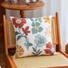 Flower Towel Embroidered Pillowcases Square Mesh Popular Nordic Style Pure Cotton Cushion Living Room Sofa Pillow Cushion Cover